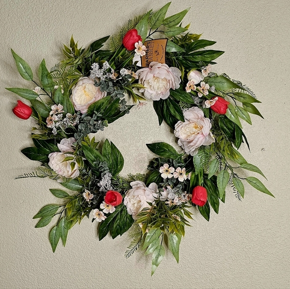 Spring Summer Door Wreath Tulip Summer Decor Spring - Picture 1 of 5